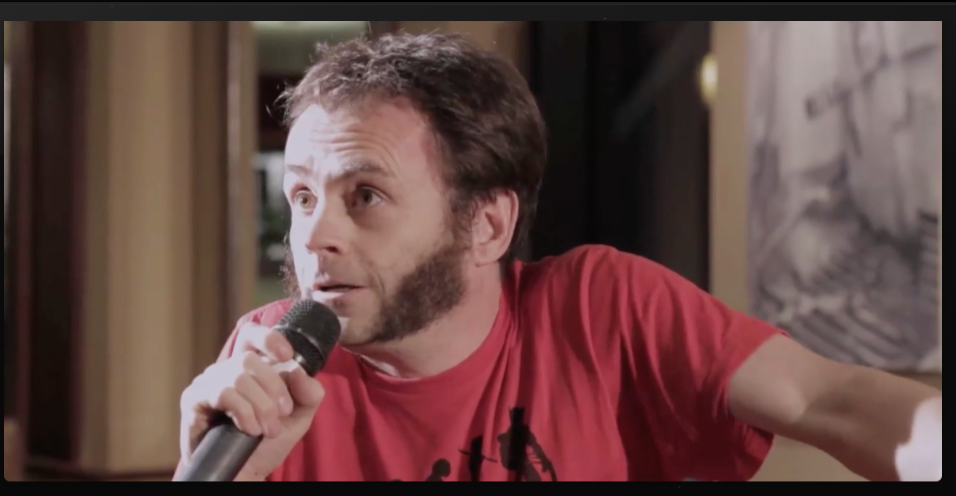 Comedian performing at Costa Comedy Awards