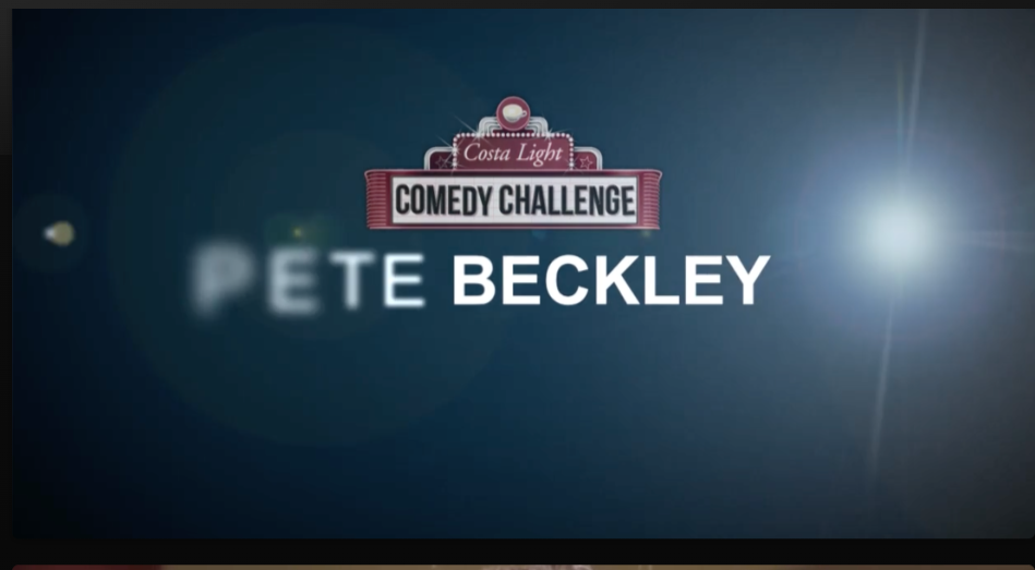 Pete Beckley Costa Comedy Challenge title card