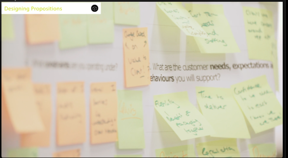 Design thinking workshop sticky notes