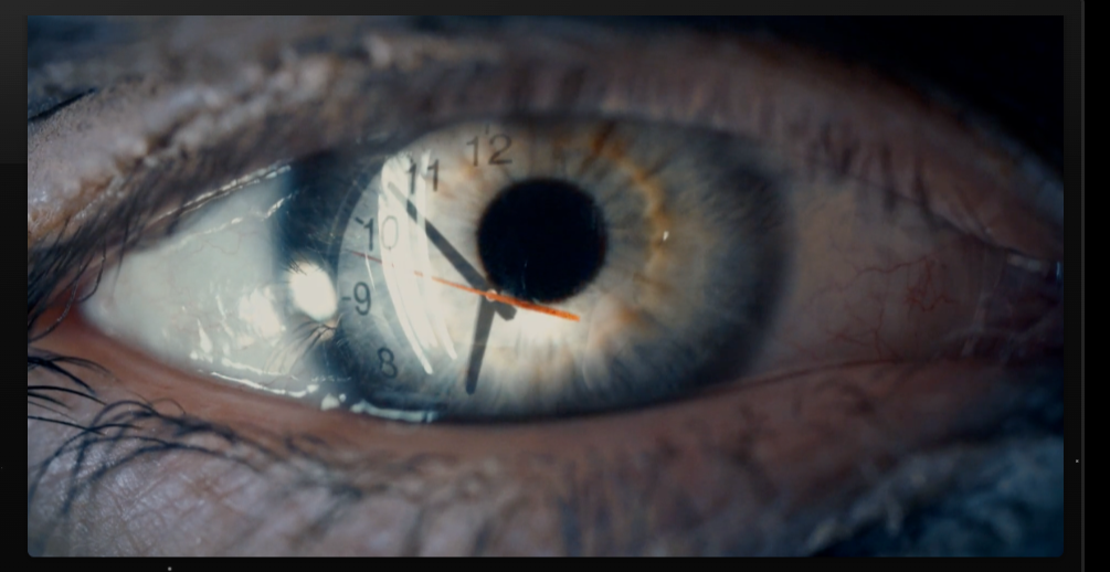 Conceptual eye and clock visual